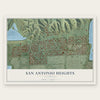 San Antonio Heights, California map print, the full design
