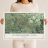 Map of San Diego Country Estates, California, 12 x 18 inch unframed archival matte print