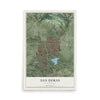 Map of San Dimas, California, 12 x 18 inch unframed archival matte print