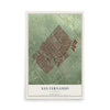 Map of San Fernando, California, 12 x 18 inch unframed archival matte print