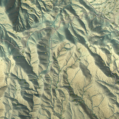 Second close-up of the map of San Jacinto, California print showing more streets and buildings