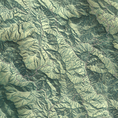 Second close-up of the map of San Jose, California print showing more streets and buildings