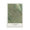 Map of San Martin, California, 12 x 18 inch unframed archival matte print