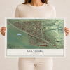 Map of San Ysidro, California, 12 x 18 inch unframed archival matte print