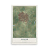 Map of Sanger, California, 12 x 18 inch unframed archival matte print