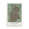 Map of Santa Clara, California, 12 x 18 inch unframed archival matte print