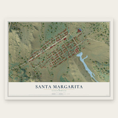 Santa Margarita, California map print, the full design