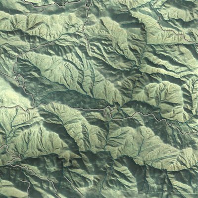 Close-up of the map of Santa Rosa, California print showing street and building detail