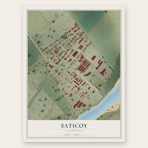Saticoy, California map print, the full design