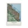 Map of Sausalito, California, 12 x 18 inch unframed archival matte print