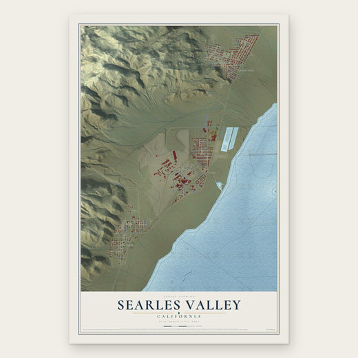 Searles Valley, California map print, the full design
