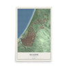 Map of Seaside, California, 12 x 18 inch unframed archival matte print