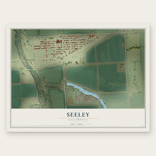 Seeley, California map print, the full design