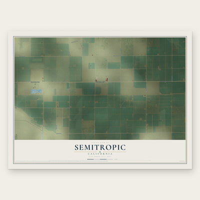Semitropic, California map print, the full design