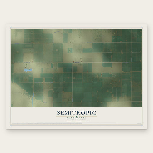 Semitropic, California map print, the full design