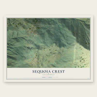 Sequoia Crest, California map print, the full design