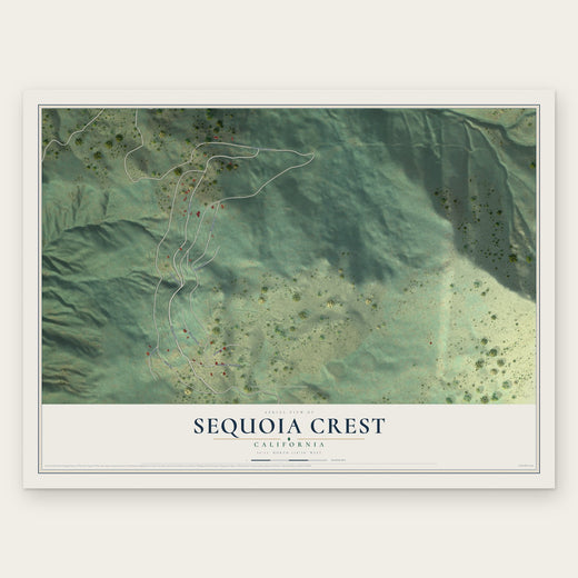 Sequoia Crest, California map print, the full design