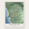Sereno del Mar, California map print, the full design
