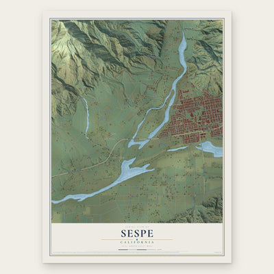 Sespe, California map print, the full design