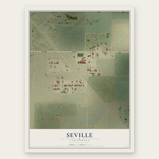 Seville, California map print, the full design