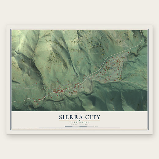 Sierra City, California map print, the full design