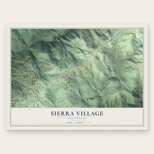 Sierra Village, California map print, the full design