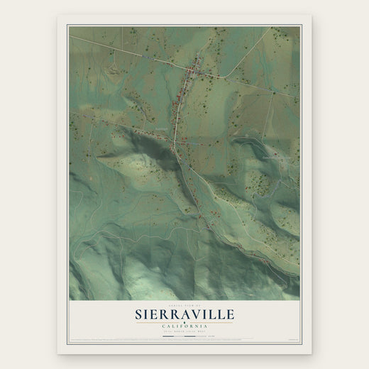 Sierraville, California map print, the full design