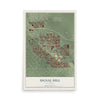 Map of Signal Hill, California, 12 x 18 inch unframed archival matte print