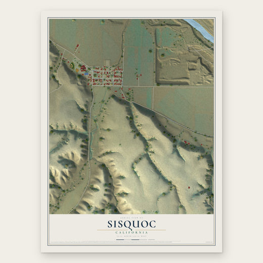 Sisquoc, California map print, the full design