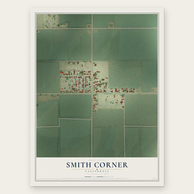 Smith Corner, California map print, the full design
