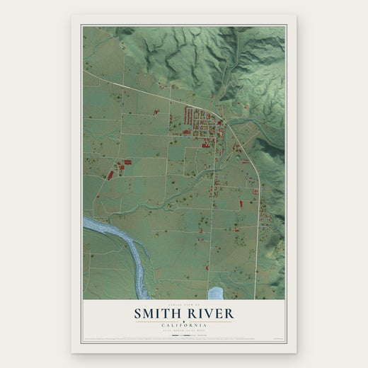 Smith River, California map print, the full design