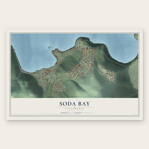 Soda Bay, California map print, the full design