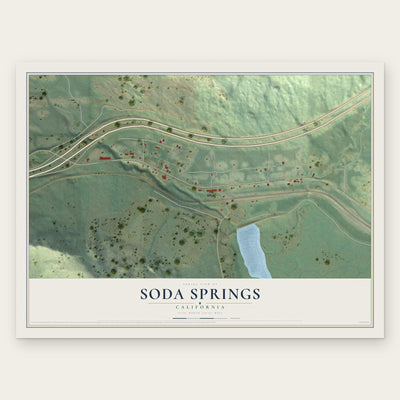 Soda Springs, California map print, the full design