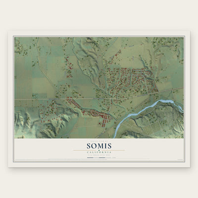 Somis, California map print, the full design
