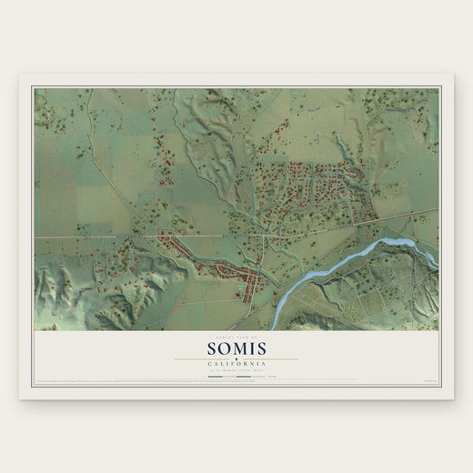 Somis, California map print, the full design