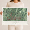 Map of Soquel, California, 12 x 18 inch unframed archival matte print