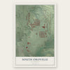 South Oroville, California map print, the full design