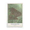 Map of South Whittier, California, 12 x 18 inch unframed archival matte print