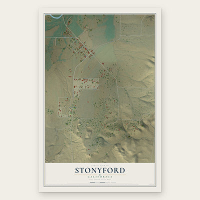 Stonyford, California map print, the full design