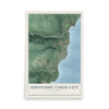 Map of Sunnyside-Tahoe City, California, 12 x 18 inch unframed archival matte print