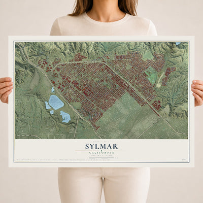Map of Sylmar, California, 18 x 24 inch unframed archival matte print