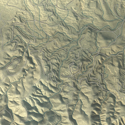 Second close-up of the map of Taft, California print showing more streets and buildings