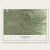 Talmage, California map print, the full design