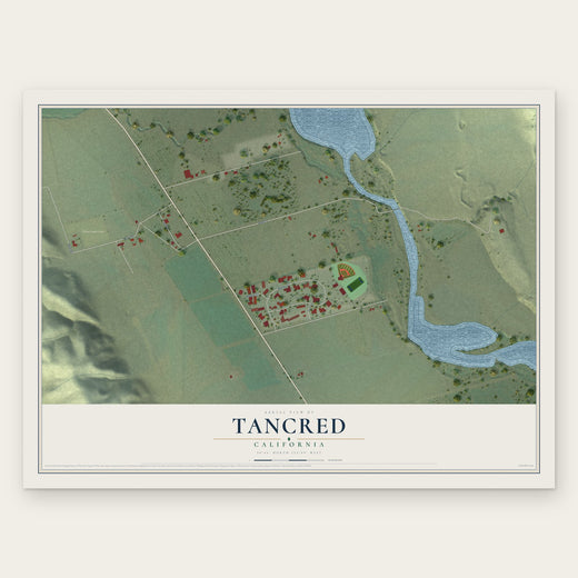Tancred, California map print, the full design
