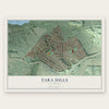 Tara Hills, California map print, the full design