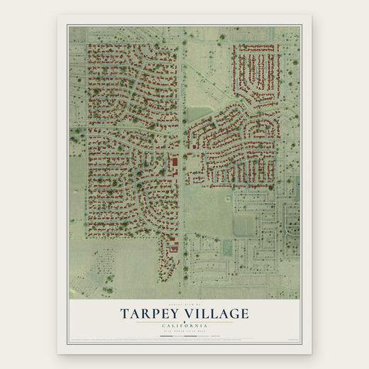 Tarpey Village, California map print, the full design