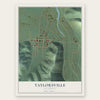 Taylorsville, California map print, the full design