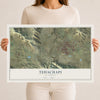 Map of Tehachapi, California, 12 x 18 inch unframed archival matte print