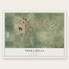 Terra Bella, California map print, the full design
