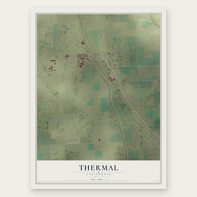 Thermal, California map print, the full design